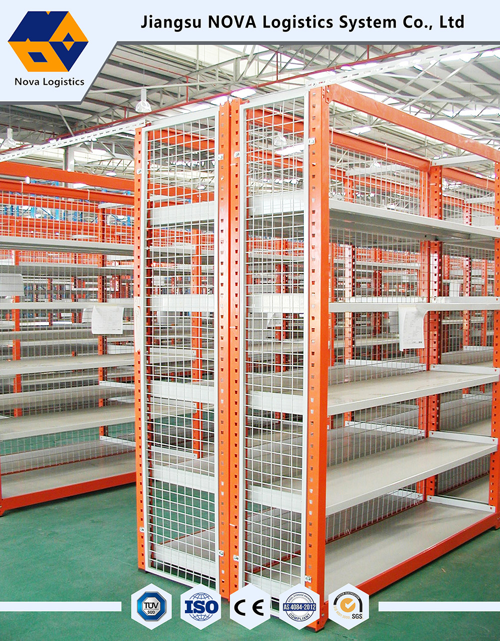 NOVA Industrial Warehouse Medium Duty que arquiva cremalheiras ajustáveis